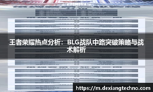 王者荣耀热点分析：BLG战队中路突破策略与战术解析